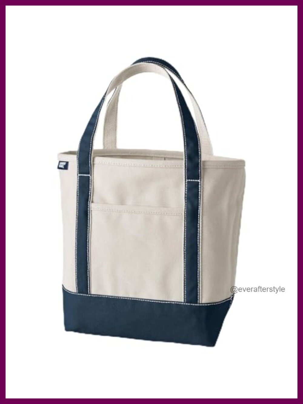Lands' End Open Canvas Tote Cotton Canvas Women's Bag